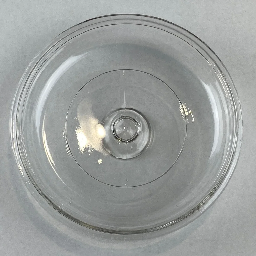 Vintage Pyrex G5C Clear Glass Lid 7.75 Inch Smooth Replacement Casserole